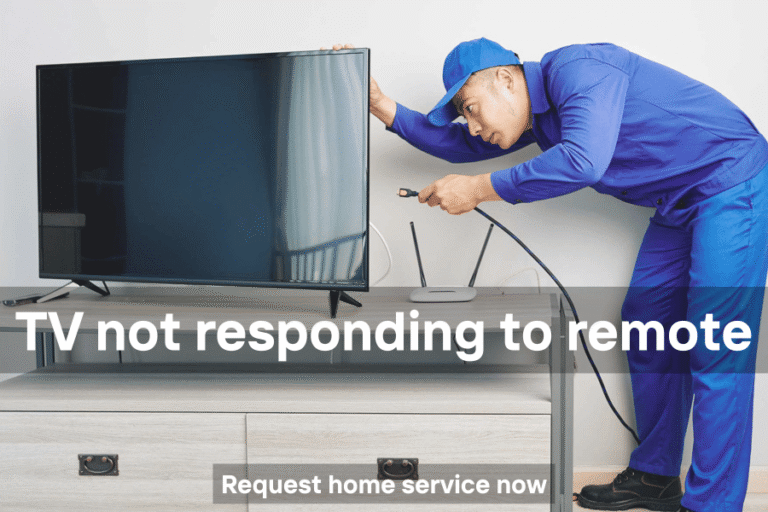 TV not responding to remote control due to IR sensor or connection issue