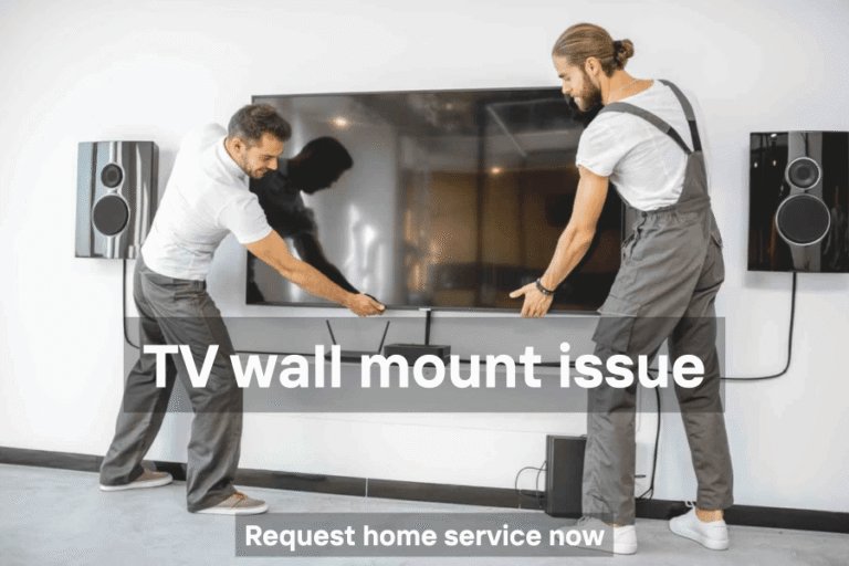TV wall mount problem causing unstable or improperly fixed television