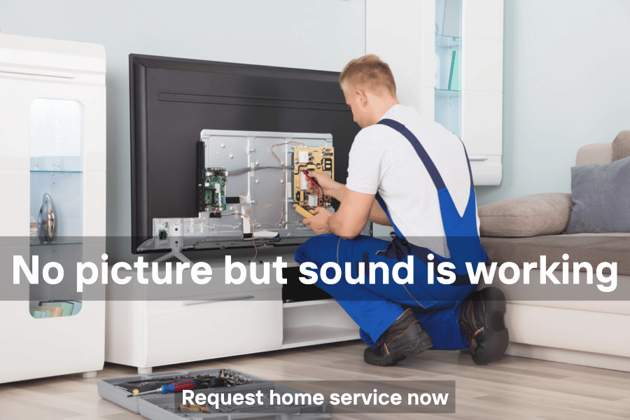 TV has sound but no picture showing black screen issue