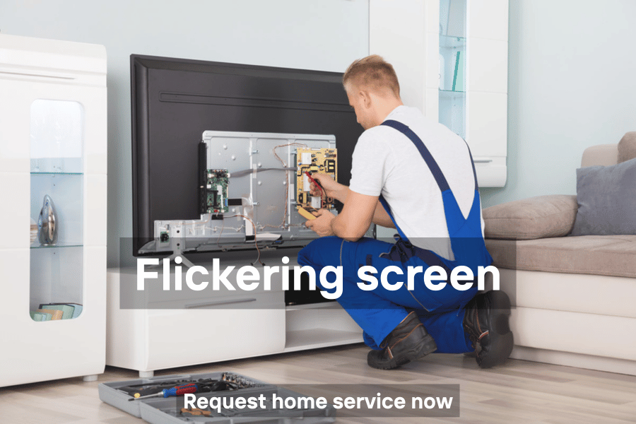 TV flickering screen issue caused by backlight or internal board problem