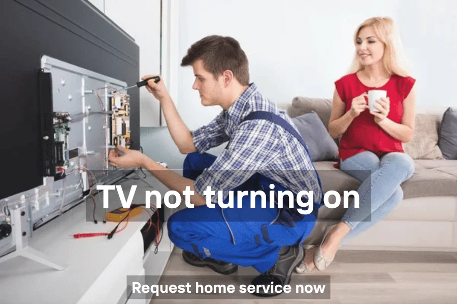 TV not turning on showing black screen while power indicator light is on