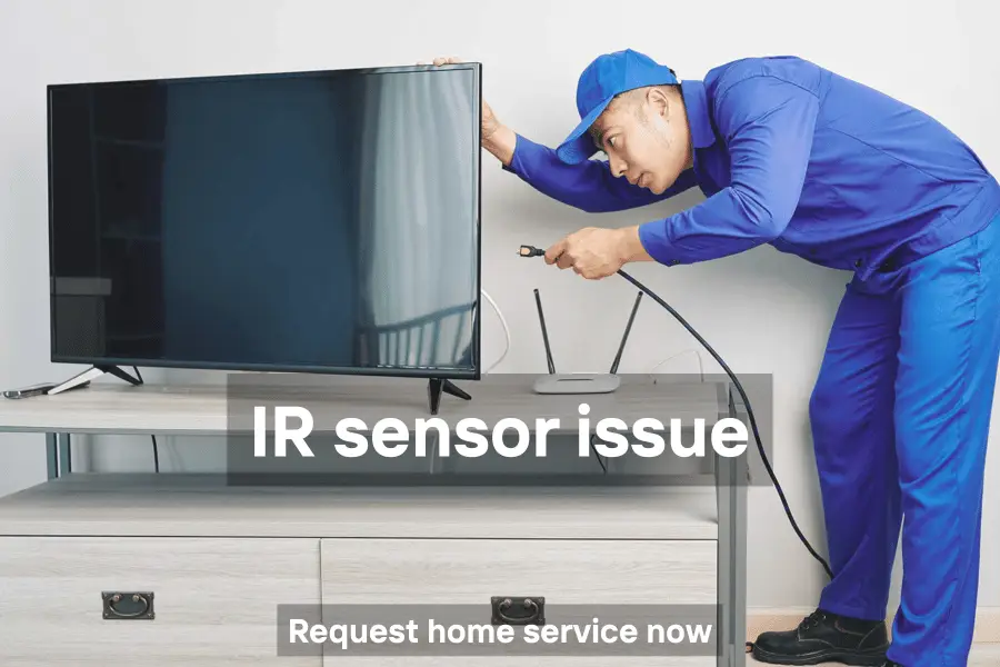 TV IR sensor not working, remote commands not received