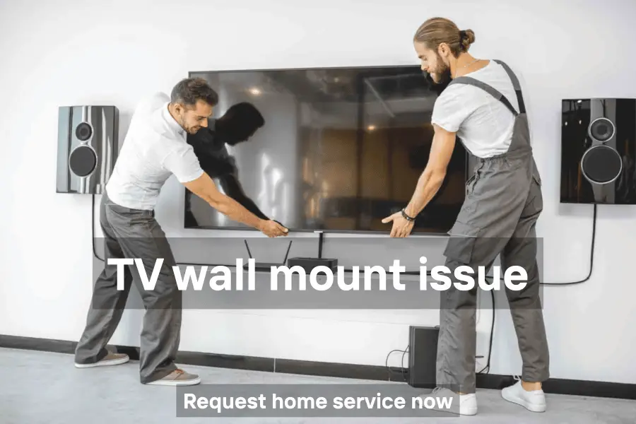 TV wall mount problem causing unstable or improperly fixed television