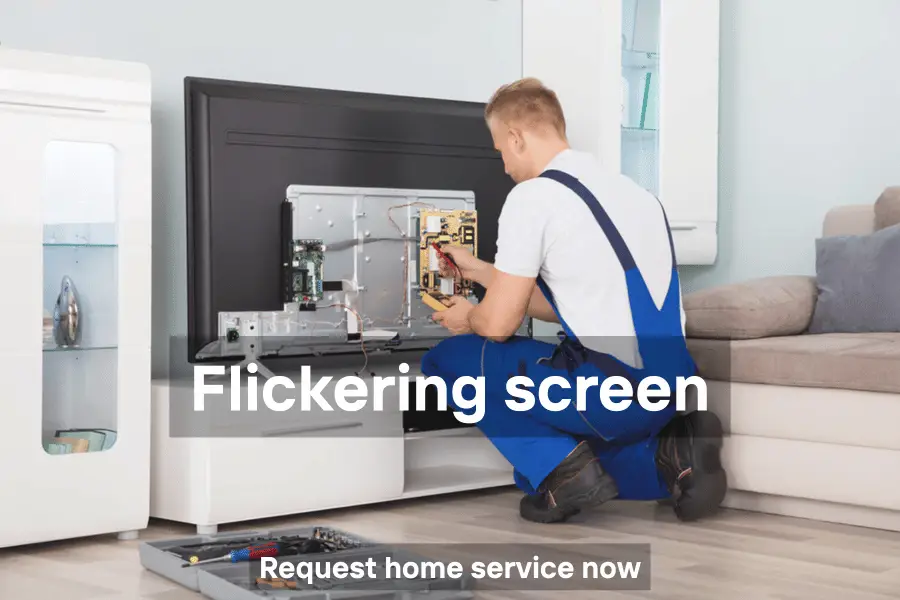 TV flickering screen issue caused by backlight or internal board problem